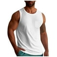 thumbnail image 2 of Men's Sports Fitness Vest Casual Training Breathable Sleeveless Undershirt for Active Elastic Design Comfortable Wear Mens T-Shirts Graphic Red Neck Pack Of 10, 2 of 5