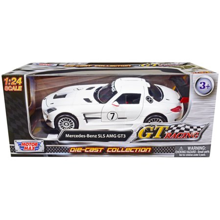 Mercedes-Benz SLS AMG GT3 #7 White "GT Racing" Series 1/24 Diecast Model Car by Motormax