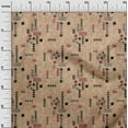 thumbnail image 2 of oneOone Cotton Cambric Rose Brown Fabric Square & Triangle Geometric Craft Projects Decor Fabric Printed By The Yard 42 Inch Wide, 2 of 4