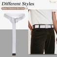 thumbnail image 2 of Men Canvas Double Ring Belt Plus Size Men Cloth Casual Belt for Jeans Pants, 2 of 7