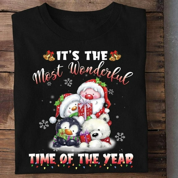 It’s The Most Wonderful Time of the Year Santa T-Shirt – Merry Christmas Holiday Graphic Tee