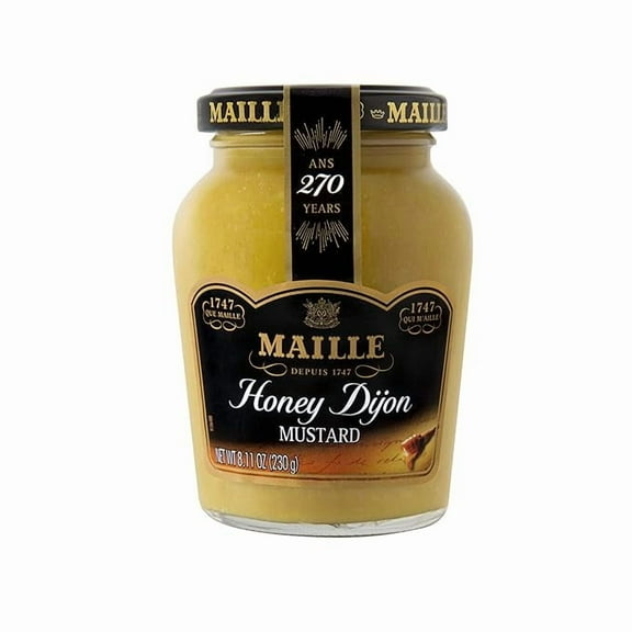 Maille Mustard Honey Dijon for Vinaigrettes, Glazed Vegetables, and Chicken Recipes Gourmet Dijon mustard imported from France, made with real Honey 8.11 oz