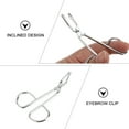 thumbnail image 3 of Pinza para cejas de acero inoxidable con forma de tijera (plateada), 3 of 7