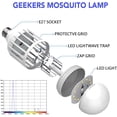 thumbnail image 4 of Lámpara LED antimosquitos 2 en 1, bombilla E27 con luz ultravioleta, matamoscas eléctrico, trampa para mosquitos, matamosquitos para balcón, patio, casa de campo, jardín y pasillo., 4 of 5