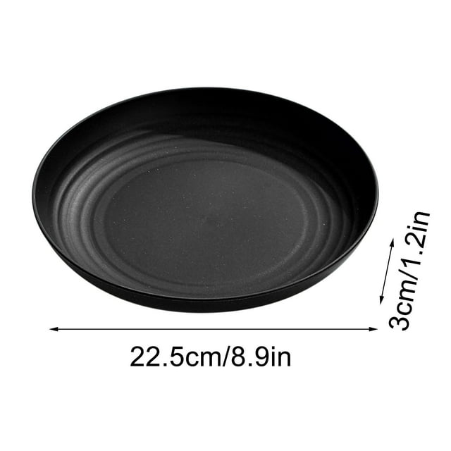 Dvruxg Wheat Straw Plates, Unbreakable Deep Dinner Plates, Plastic Plates Reusable, Assorted Colors Dinnerware Sets, Microwave & Dishwasher Safe, Healthy for Kids & Adult