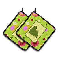 Carolines Treasures CK1150PTHD Shih Tzu Pair of Pot Holders , 7.5HX7.5W, multicolor