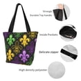 thumbnail image 5 of Kdxio Mardi Gras1 Women Reusable Grocery Bags Foldable Ripstop,Reusable Shopping Bags for Shopping,Gym,Gift, 5 of 7