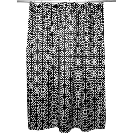 UPC 082489016215 product image for Famous Home Geometric Black Shower Curtain | upcitemdb.com