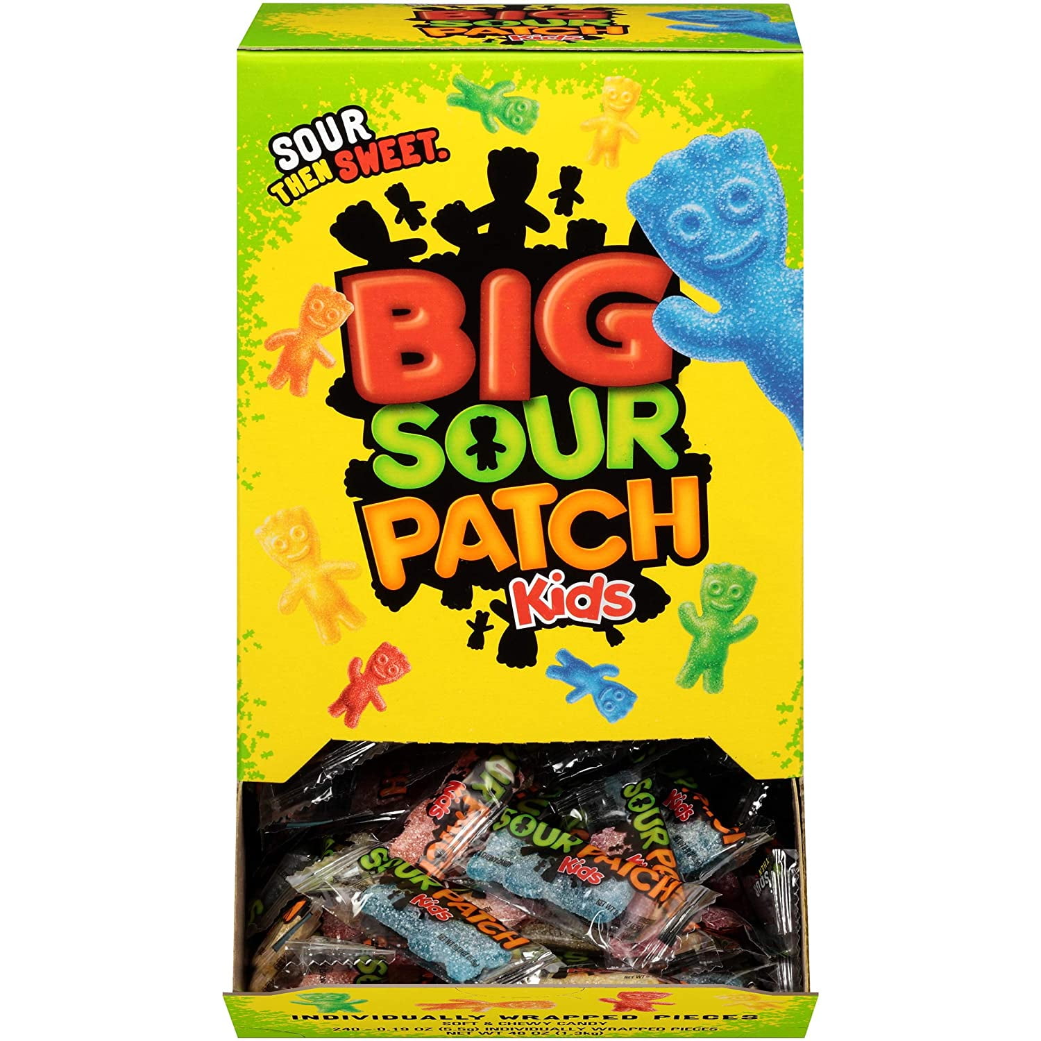 Sour Patch Kids Big Individually Wrapped Soft &amp; Chewy Candy, 240Count,, ()
