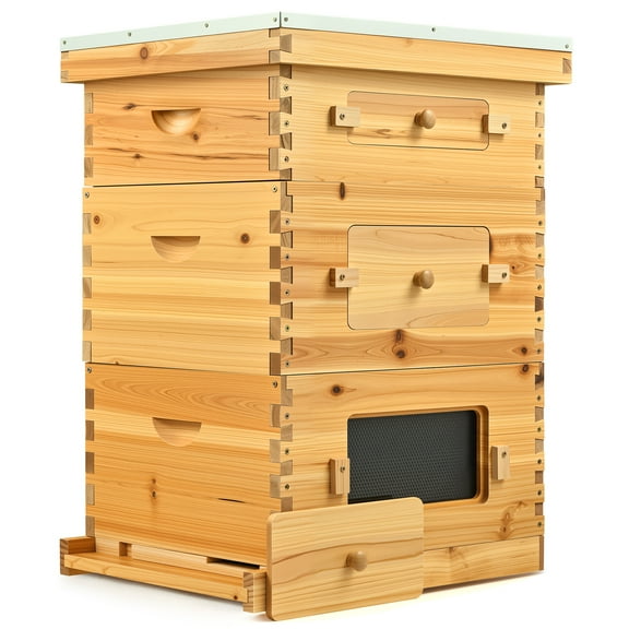 Bee Hive Box Kit 30 Frame Beeswax Coated Langstroth Beehive Kit for Beekeeping