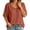 F-215Brick Red, variant on ZHOGXU Womens Summer T Shirt Short Sleeve V Neck Solid Color Comfortable Lightweight Breathable Tee Top For Casual Daily Wear,Orange,L