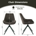 thumbnail image 4 of ALEAVIC Set of 4 Modern Swivel Dining Chair Linen Accent Chair, Black, 4 of 6