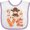 White and Lavender, variant on Inktastic Faux Crochet Cute Highland Cow Boys or Girls Baby Bib