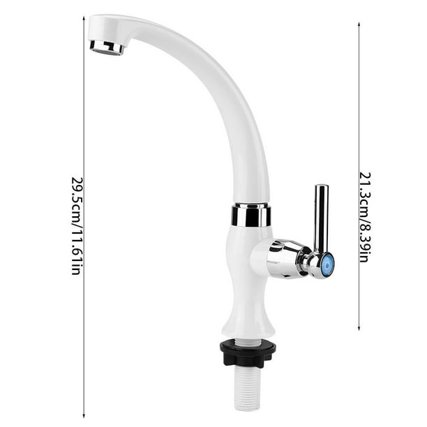 Agua Potable Llave Solo grifo de agua fria Grifo de agua de plastico ABS para fregadero de cocina Accesorios para lavabo de ba o G1 2 1 Bano Fugacal NO Walmart en linea