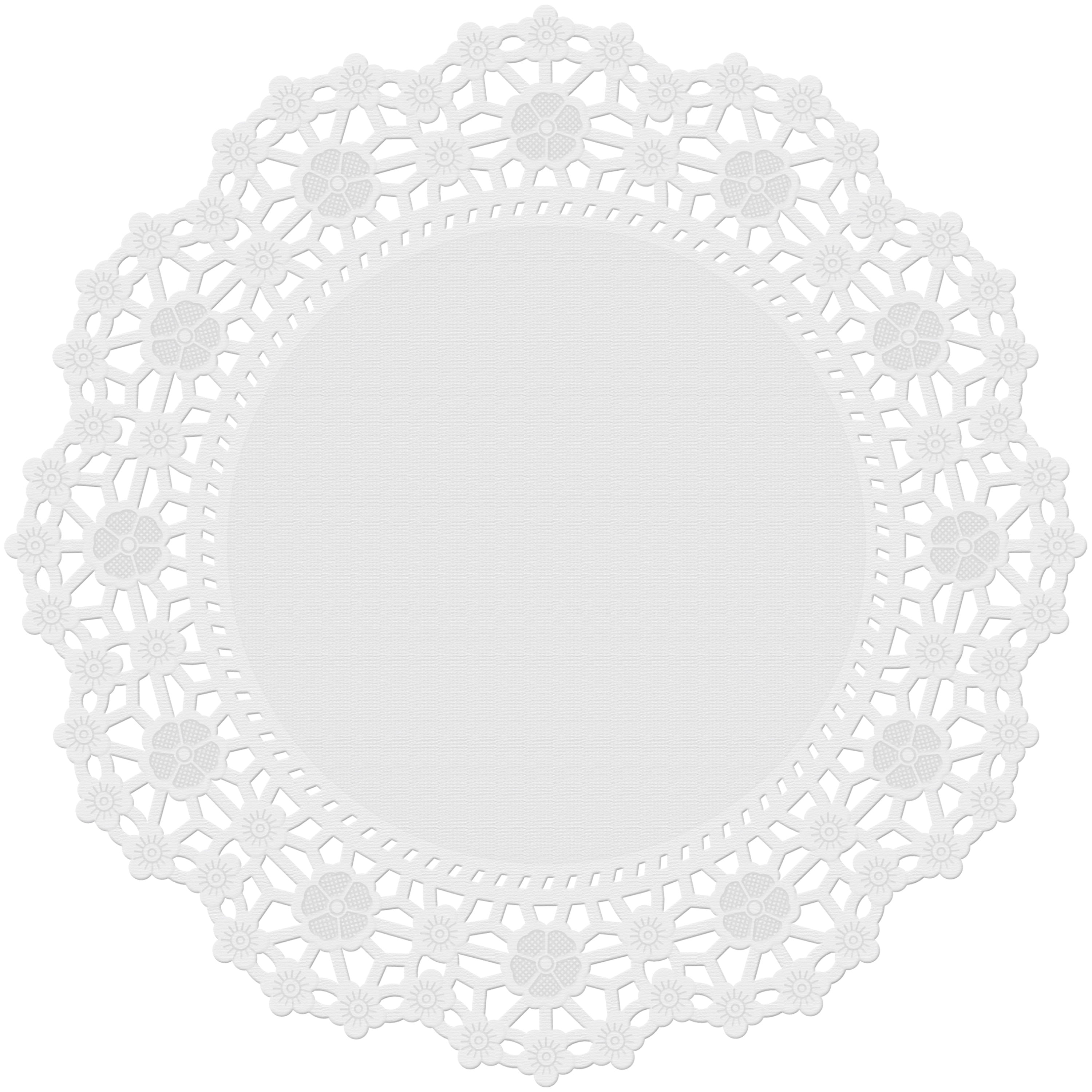 (2 pack) Wilton Lacy Floral Paper Doilies, Bright White, 10-Count, 10 inches Diam.
