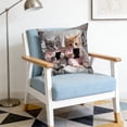 thumbnail image 5 of Cute Cat Pillow Cover with Hidden Zipper, Soft Plush Throw Pillowcase for Pet Lovers, Gift for Women Ki-ds, Gray Decor for Living Room Bedroom Office, 5 of 5