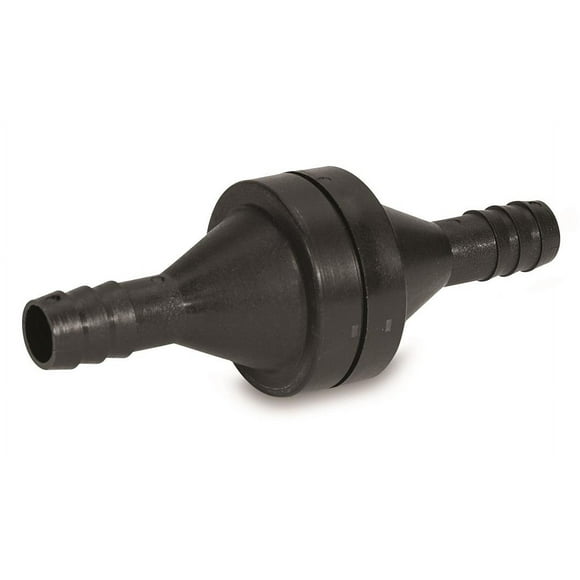 SHURflo Fresh Water Check Valve 340-001 Uni-Directional; 1/2 Inch Hose Barb Fitting; Holds Up To 100 PSI Reverse Flow Pressure; Plastic