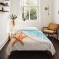 thumbnail image 4 of Coastal Starfish Large Tapestry for Bedroom Wall Hanging Tapestry, Simple Summer Nautical Ocean Beach Ceiling Backdrop Tapestries Poster Blanket Wall Decor for Teens Room Living Room Dorm 86" x 104", 4 of 8