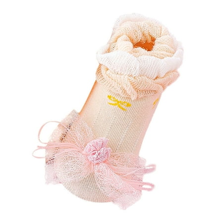 

Rovga Toddler Shoes For Kids Spring And Summer Children Girls Socks Shoes Flat Bottom Non Slip Breathable Lightweight Slip On Comfortable Ribbon Bow