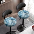 thumbnail image 2 of SEANATIVE Marble Stripes Round Stool Cover 2 Piece Easy to Clean Round Chair Cover for Home Soft Round Bar Stool Seat Cover with Elastic Size L, 2 of 7