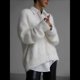 thumbnail image 5 of Cárdigan de Mujer, Suéter de Larga, Cárdigan con Botones y Cuello en V, Prenda de Punto de Moda. Crema L, 5 of 8