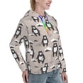 thumbnail image 6 of Wukai Cartoon Bear Brown Print Womens Hoodies Fleece Sweatshirts Long Sleeve Sweaters Pullover Fall Outfits Winter Clothes-Small, 6 of 7