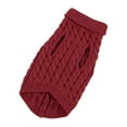 thumbnail image 2 of Teacup Dog Clothes- Warm Sweater Winter Clothes Puppy Soft Coat, Pure Color Dog Sweater for Small Medium And Large Dogs, Pet Clothing Boy Girl M, Wine, 2 of 9