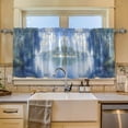 thumbnail image 2 of Yayeee Kitchen Curtains Tier Set of 2 Light Filtering 57"x24" Over Sink Window Panels, Plants and River, 2 of 7