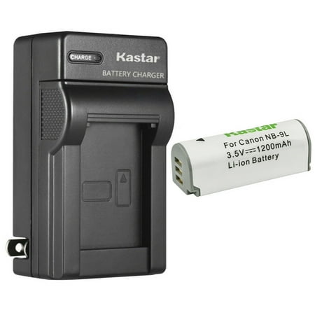 Kastar 1-Pack Battery and AC Wall Charger Replacement for Canon NB-9L NB9L NB-9LH NB9LH Battery CB-2LB 2LBE Charger Canon Powershot ELPH 510 HS Powershot ELPH 520 HS Powershot ELPH 530 HS Camera