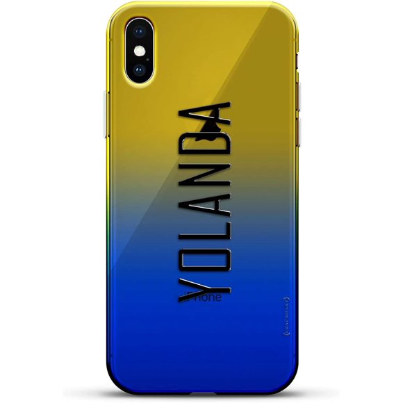 Nom: Yolanda, Style de Police Moderne Luxendary Gradient Series Cas en Silicone Ultra Mince Clair pour iPhone XS/X (5.8") in