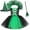 Green, variant on Witch for Kids Tulle Dresses Hats Witch Outfit Set Halloween Kids Dress up Party Girls Size 1-12 Years