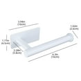 thumbnail image 6 of Stainless Steel Paper Holder White Adhesive Wall Mount Stand Kitchen Bathroom Toilet Paper Towel Tissue Roll Shelf Brushed Gold, 6 of 9