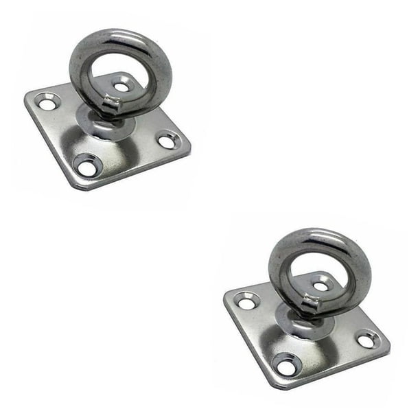 Toystoory Hebilla de placa de ojo colgante de techo de barco, gancho de suspensión de acero inoxidable, piezas de mantenimiento, Hardware para coche al 6MM 2piezas Toystoory CBP367187