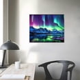 thumbnail image 3 of COMIO  Aurora Borealis Wall Art Canvas Northern Prints Boys Bedroom Pictures Wall Decor Nature Painting Artwork for Living Kids Room Office Wall Decoration Scenery, 3 of 4