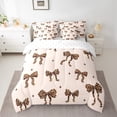 thumbnail image 2 of Homewish Kawaii Bowtie Twin Bedding Sets 7-Piece for Teens Female Adults,Leopard Print Bedding Comforter Set Microfiber,Dreamy Princess Breathable Sheet Sets,Lightweight Room Decor,Reversible, 2 of 8