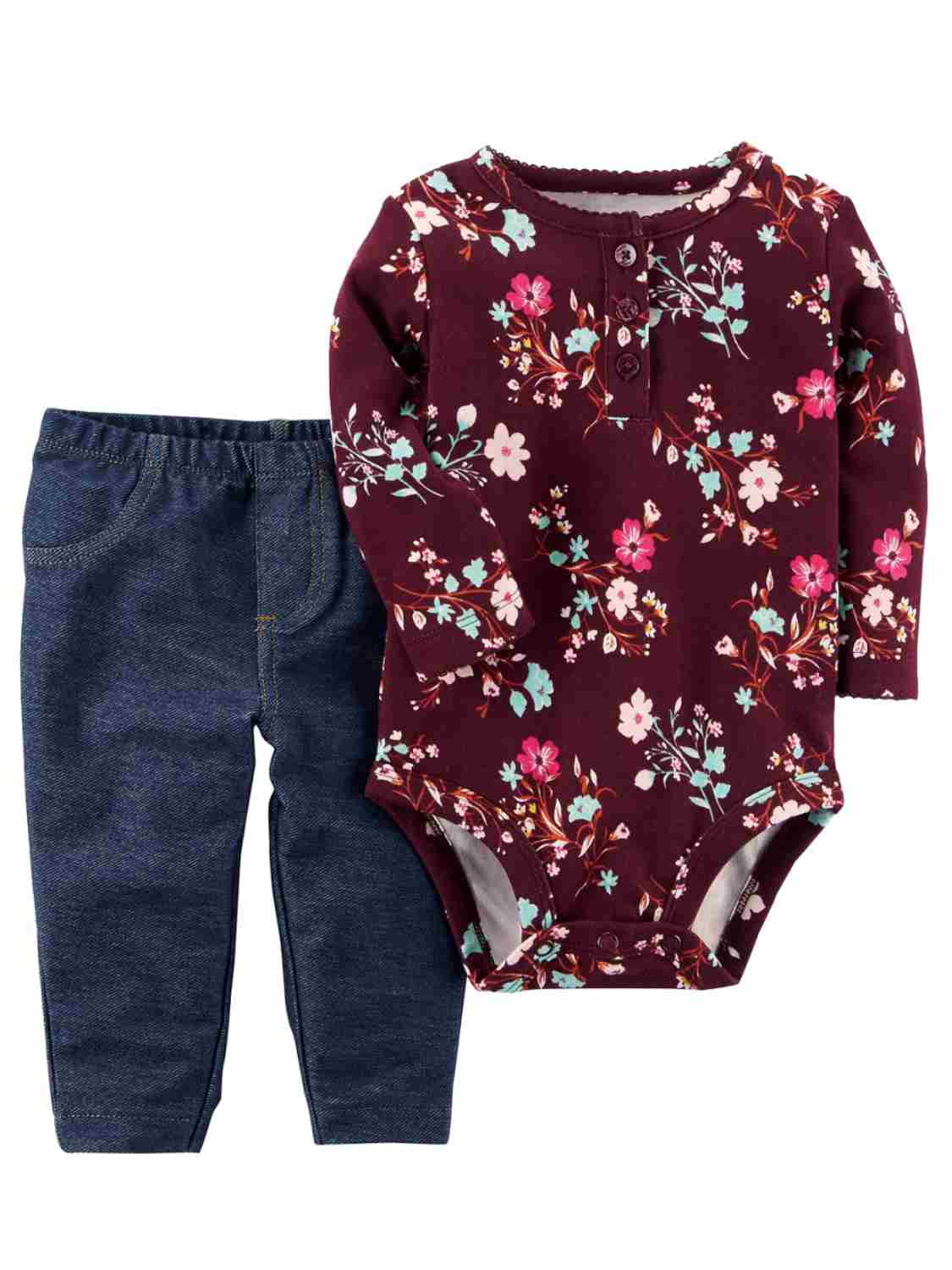 maroon baby outfit