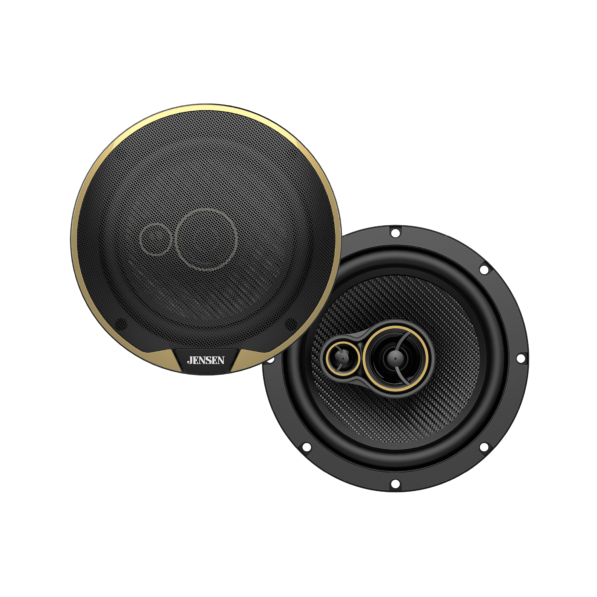 Jensen 6.5" 3-Way Aramid Fiber Coaxial Car Speakers (Pair), 720W Peak Power, 120W RMS - WJS65R