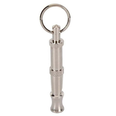 Stainless Steel Puppy Pet Dog Whistle Two-tone Flute Stop Barking Repeller Cat Training Keychain