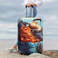 thumbnail image 7 of Pofeuu Colorful Travel Luggage Gear Print Luggage Suitcase Cover Protector Luggage Washable Covers Aesthetic for 18/24/28/32 inch Luggage（No luggage included）-Small, 7 of 7