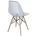 thumbnail image 3 of Allora 17.5'' Modern Solid Wood/Acrylic Plastic Dining Side Chair in Clear, 3 of 4