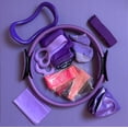 thumbnail image 2 of 13 Pcs Home Pilates Essentials Kit for Women, Pilates Kit for Home Workouts, Pilates Equipment with Figure 8 Resistance Band, 14" Magic Circle, Yoga Ring, Pilates Accessories Set for Starter Workout, 2 of 9