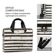 thumbnail image 4 of FORMRS 16" Laptop Bag Carrying Sleeve Case with Handle Travel Shoulder Briefcase, Black Stripes, 4 of 8