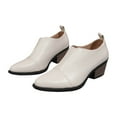 thumbnail image 4 of Mostsola Ankle Boots for Women Slip on Dress Chelsea Boots Closed Toe Stacked Heel Booties, 4 of 8
