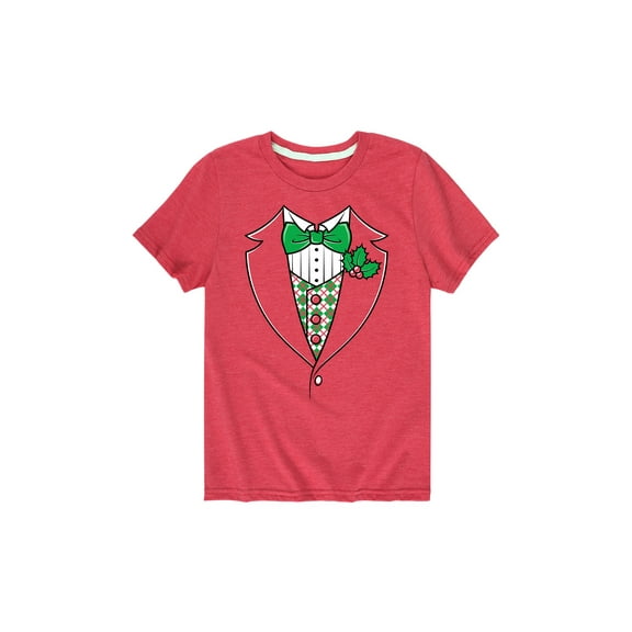 Instant Message - Christmas Suit Vest, Tuxedo - Youth Short Sleeve Tee