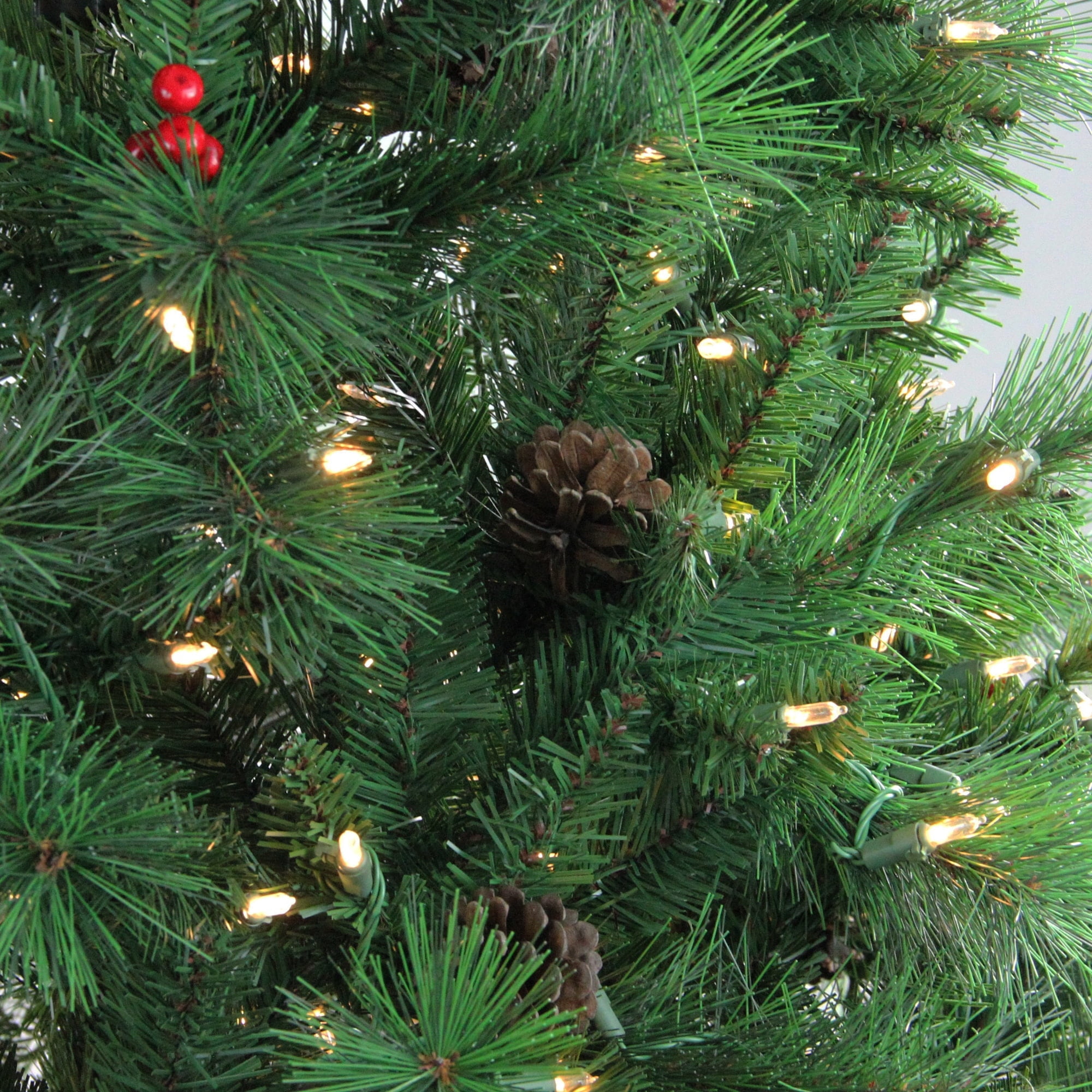 Northlight Multi-color Prelit LED Green Full Artificial Denali Mixed Pine Christmas Tree, 7.5'