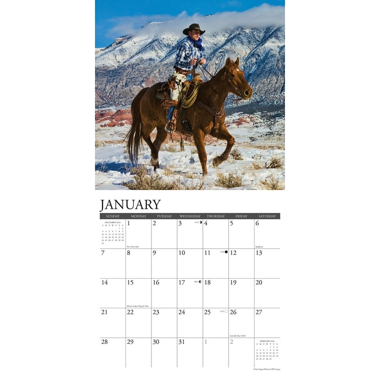 9781645915126 Hot Cowboys 2024 Wall Calendar Calendar Ink