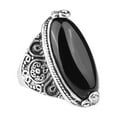 thumbnail image 2 of Girl Alloy Fashion Bohemia Ethnic Style Holiday Gift Simple Ring Personalized Decoration Rings Jewelry Portable Dressing Up Accessory for Black, 2 of 6