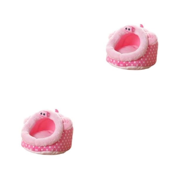 Methold Cama para dormir para mascotas pequeñas Forma de animal lindo Otoño Invierno Parte inferior antideslizante Térmica a prueba de tipo 3 S 2piezas