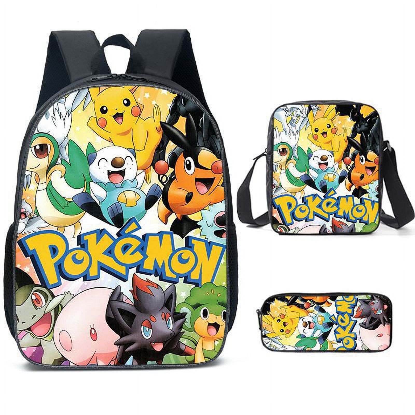 Pokemon Anime Backpacks Sets, Cartoon Animal Laptop Backpack Daypack 3D ...