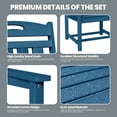 thumbnail image 7 of MUCHENGHY 5-Piece HDPE All-Weather Patio Dining Set w/ 4 Chairs and Umbrella Hole, Navy, 7 of 7